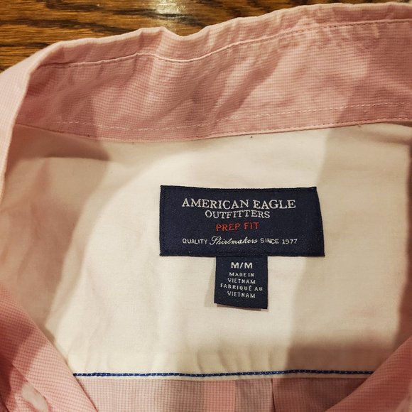 American Eagle Prep Fit Lightweight Oxford Button Down in Pink - Picture 3 of 5
